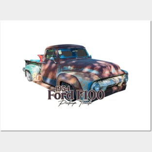 Old 1954 Ford F100 Pickup Truck Posters and Art